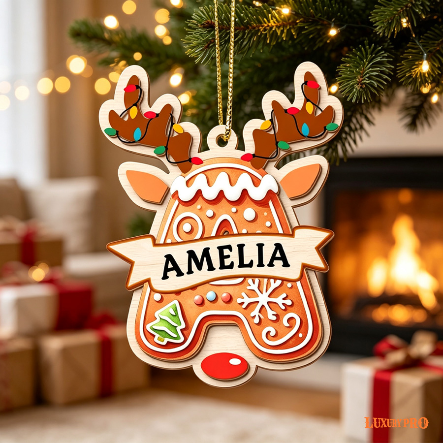 8cm Double-layer Wooden Ornament