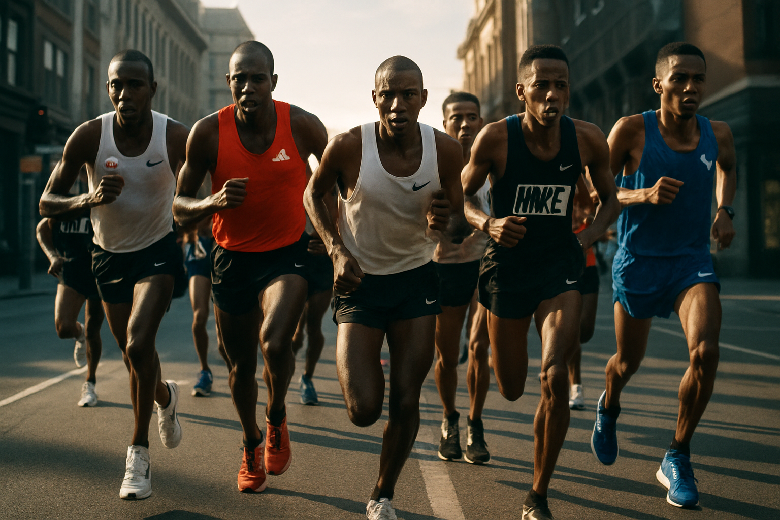 Eliud Kipchoge corriendo el maratón