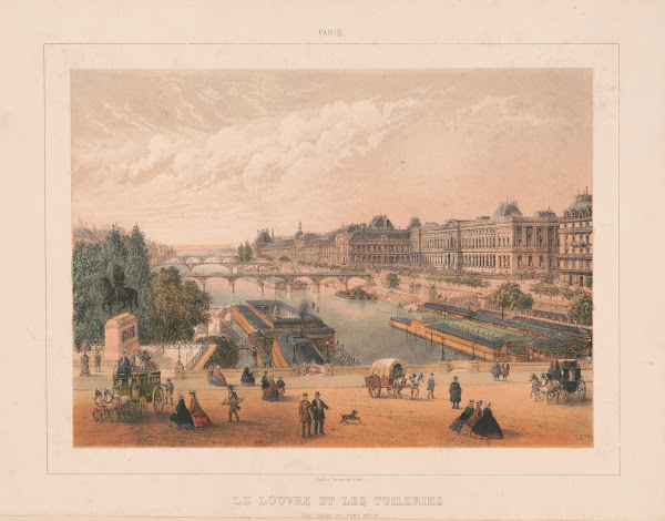 Paris Le Louvre et les Tuileries vue prise du Pont Neuf 1870 1879