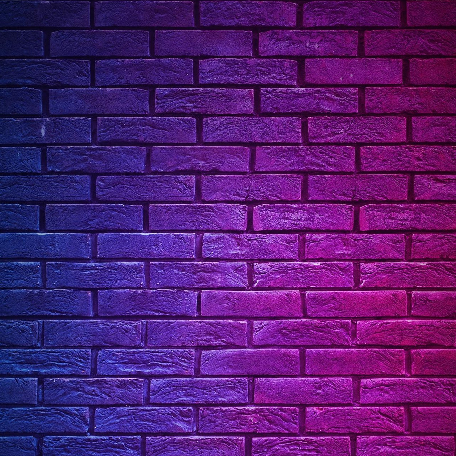 Download Neon Lit Brick Wall Full HD iPhone