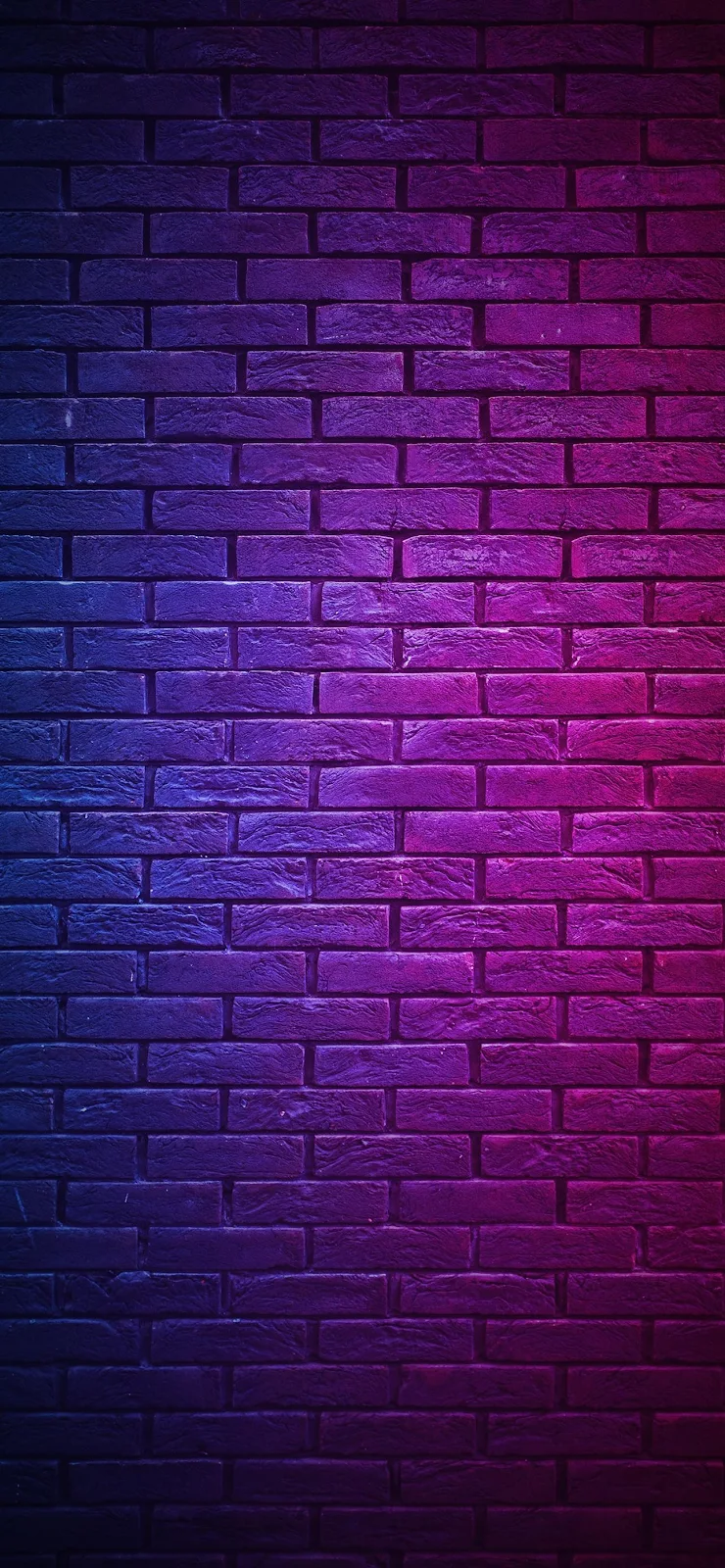 Neon Lit Brick Wall - Neon Studio Photography Full HD iPhone Wallpaper (1284x2778)