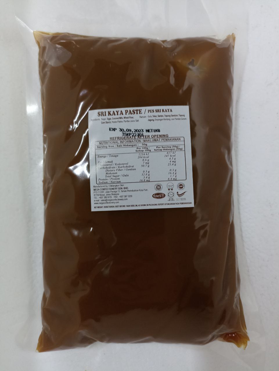 Sri Kaya Paste 1Kg X 20Pkt/Ctn
