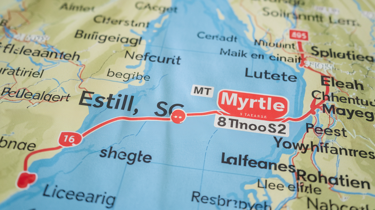 Distance and Travel Tips: Myrtle Beach, SC to Estill, SC