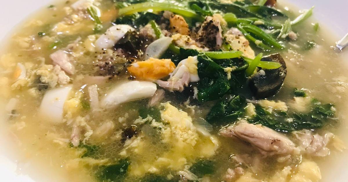 Cải bó xôi xào 3 loại trứng