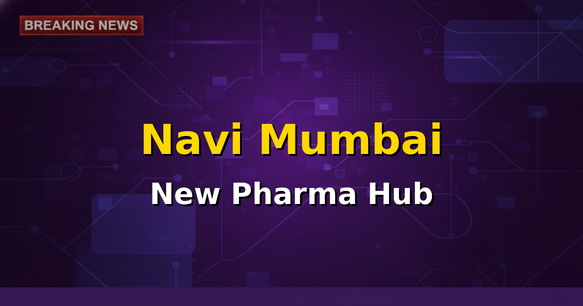 An aerial view of Navi Mumbai Airport with cargo planes, symbolizing new opportunities for drug imports and a strengthened pharmaceutical supply chain in India.