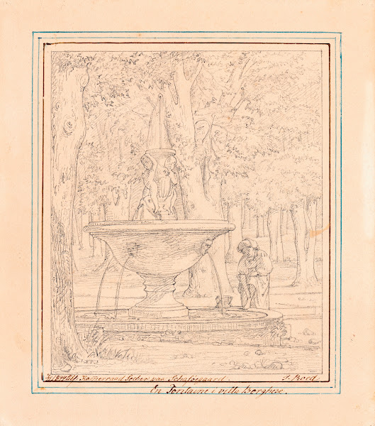 Study for Scene from the Garden of Villa Borghese in Rome