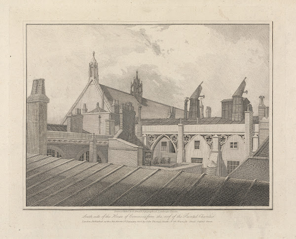South Side of the House of Commons from the Roof of the Painted Chamber 1805