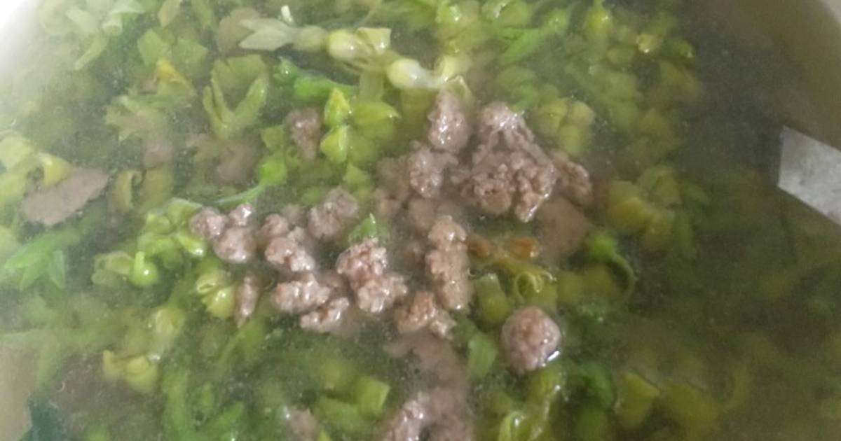 Canh thiên lý thịt bò xay