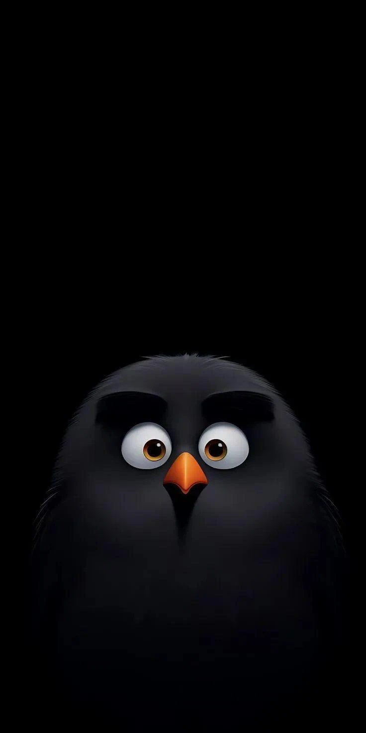 Bomb From Angry Birds - Digital Illustration iPhone Wallpaper (736x1472)
