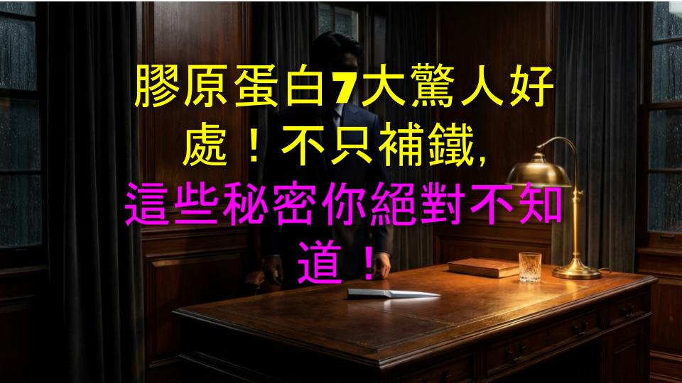 膠原蛋白7大驚人好處！不只補鐵，這些秘密你絕對不知道！