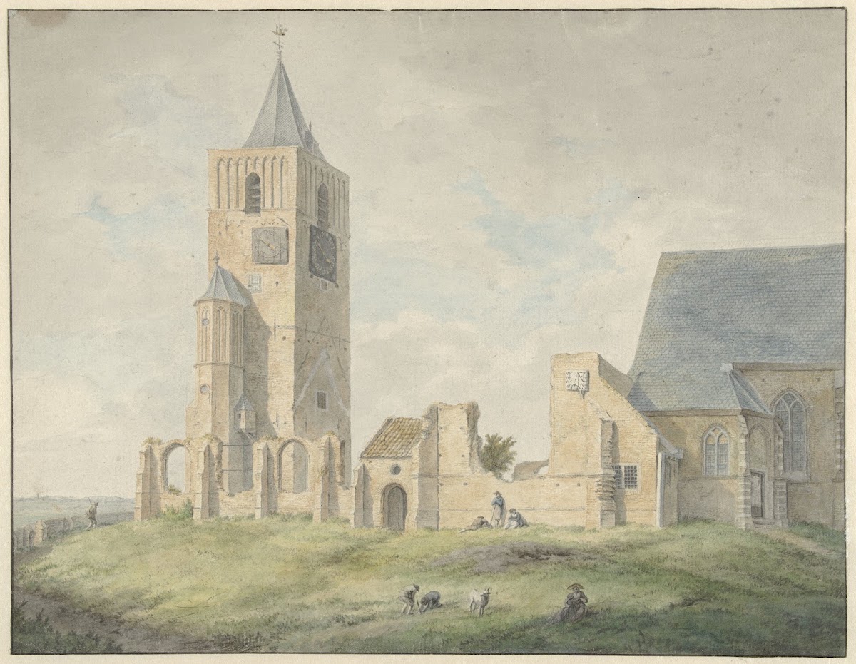 Ruïne van de kerk te Warmond 1797