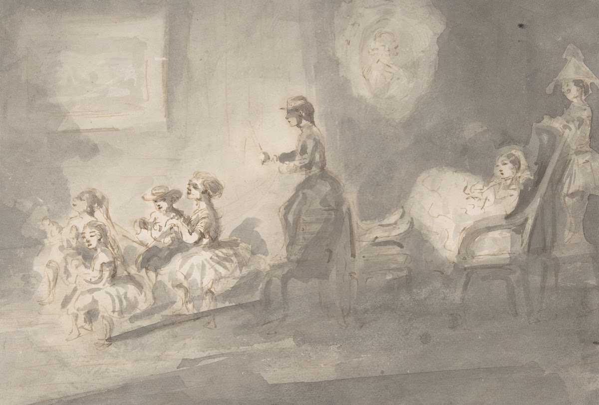 Children Playing Horse and Carriage 19th century