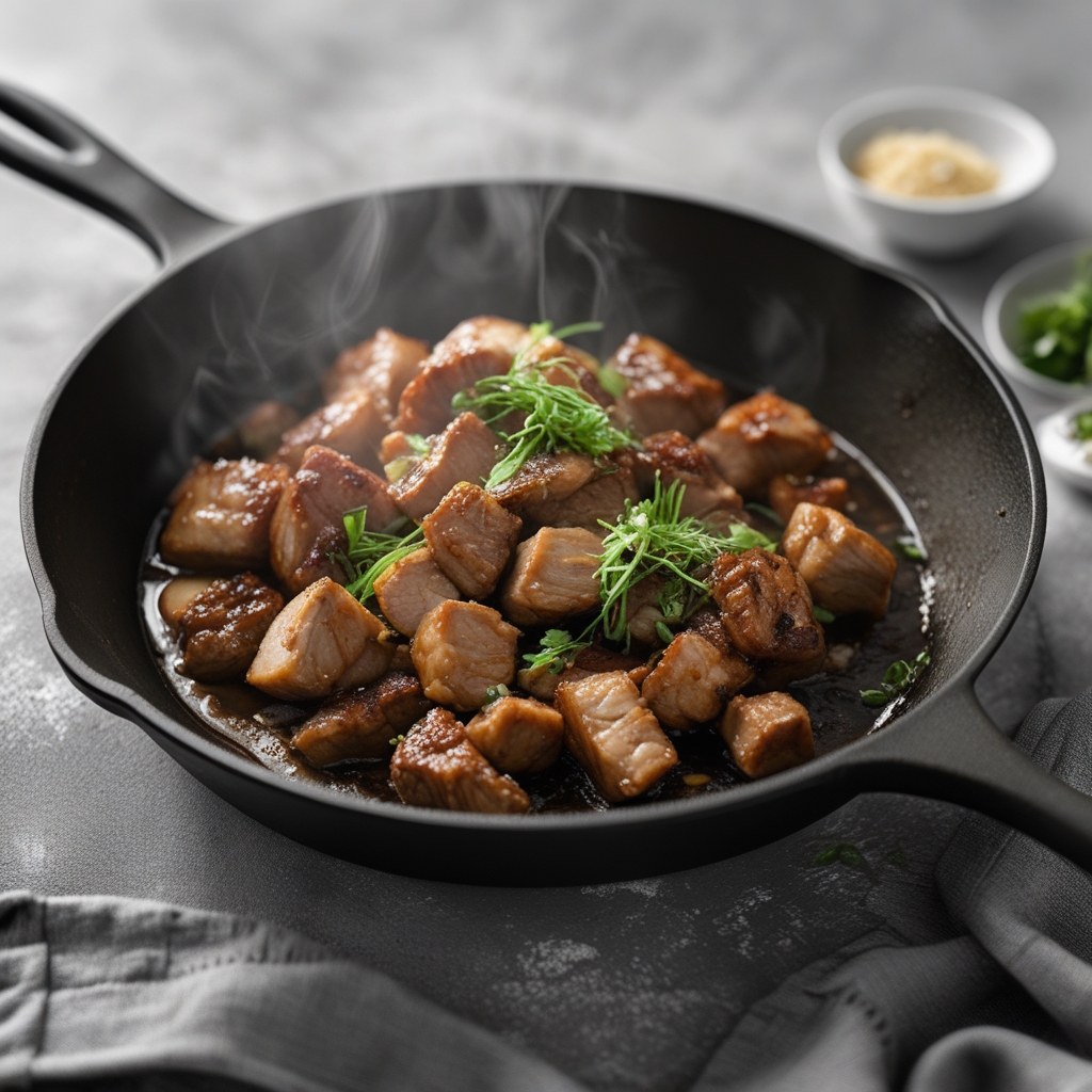 Miso-Ginger Glazed Pork Stir-Fry with Crispy Sesame Broccoli