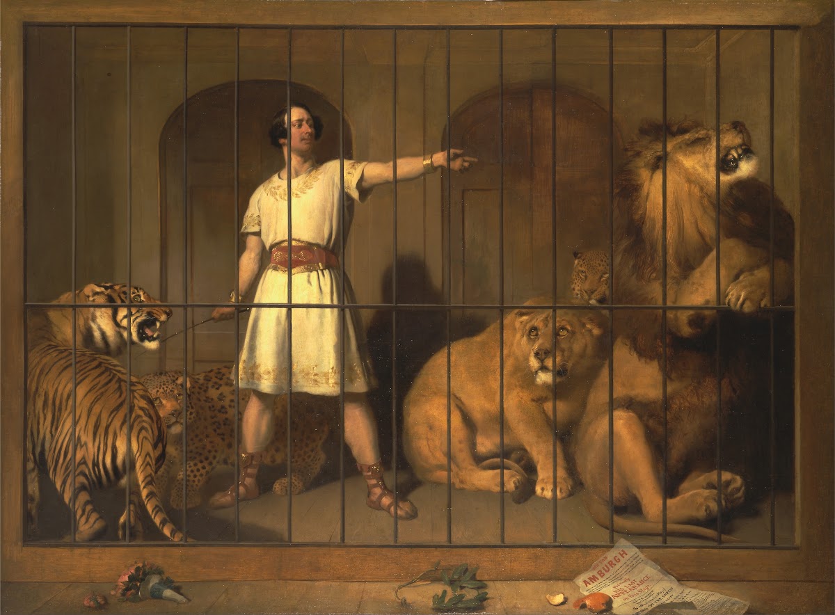 Portrait of Mr Van Amburgh As He Appeared with His Animals at the London Theatre