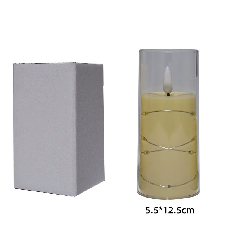 LED Electronic Candle with Remote Control and Flickering Effect