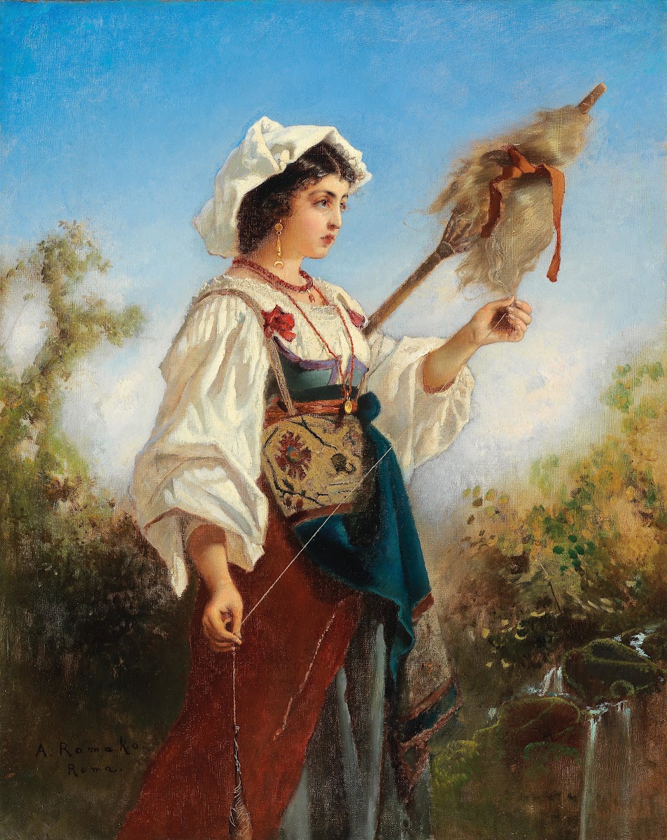 Römische Spinnerin