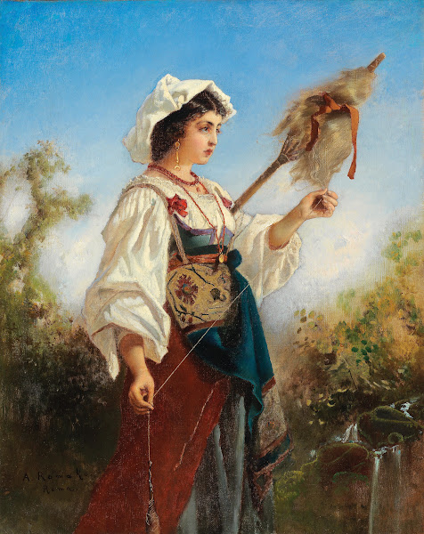 Römische Spinnerin