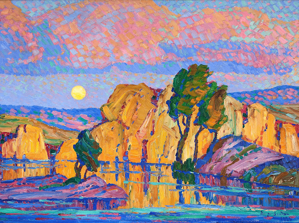 Late Moon Rising Wild Horse Creek 1923