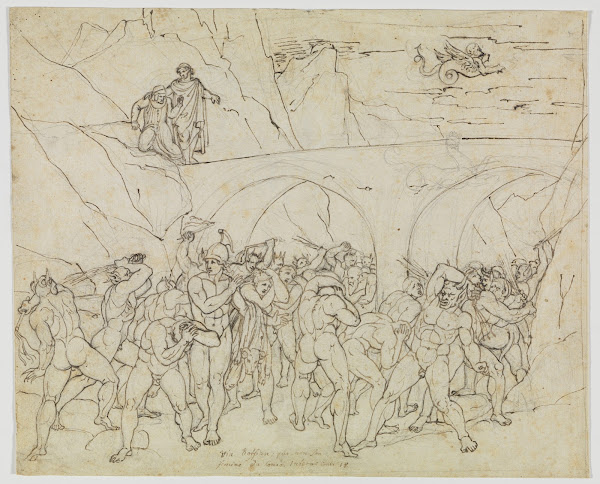 Kuppler Betrüger und Schmeichler von den Teufeln gepeitscht Dante Inferno Canto