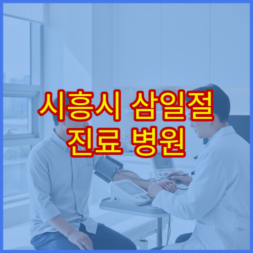 시흥시 삼일절 진료 병원 확인? 대체공휴일 연휴 진료 가능 여부 및 접수 시간 안내