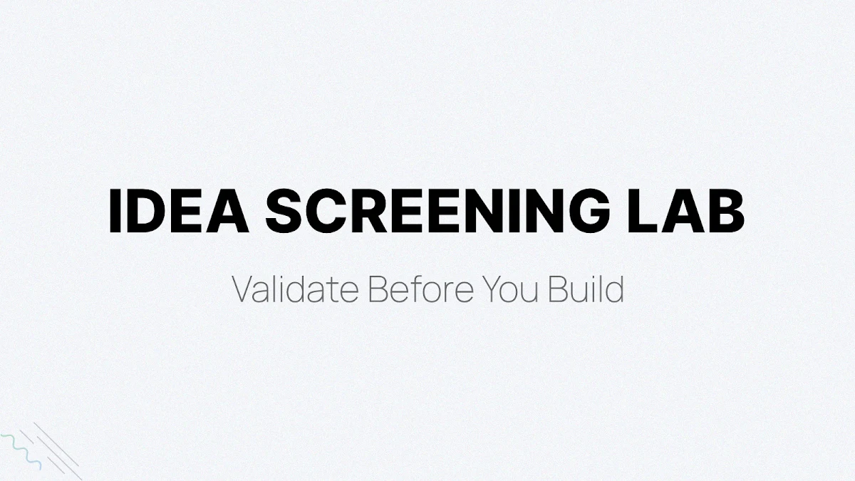Captura de Idea Screening Lab