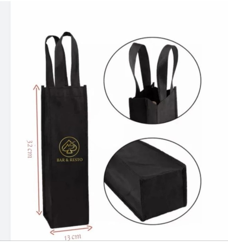 Tas botol costum+ sablon 1 warna 1 sisi — foto 2