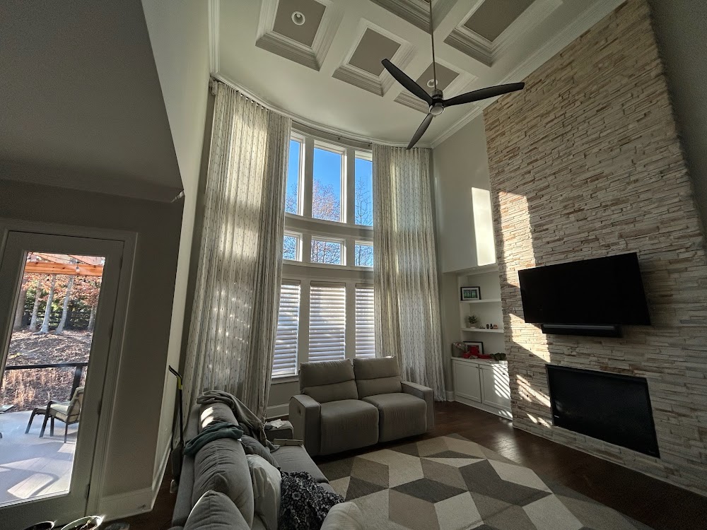 Floor-to-Ceiling Sheer Drapery · Luxury Residence by LuxView LLC