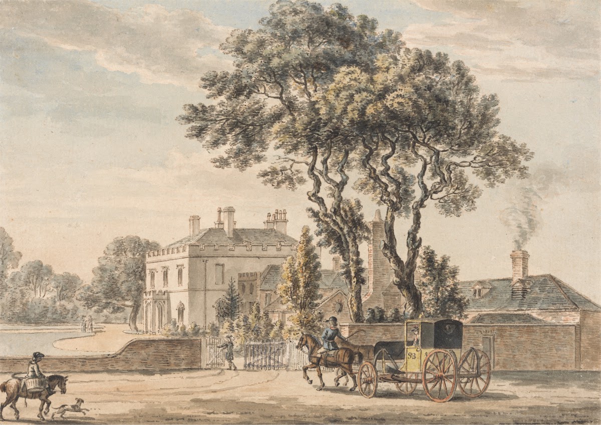 North East View of Sir John Elvils House on Englefield Green near Egham in Surre