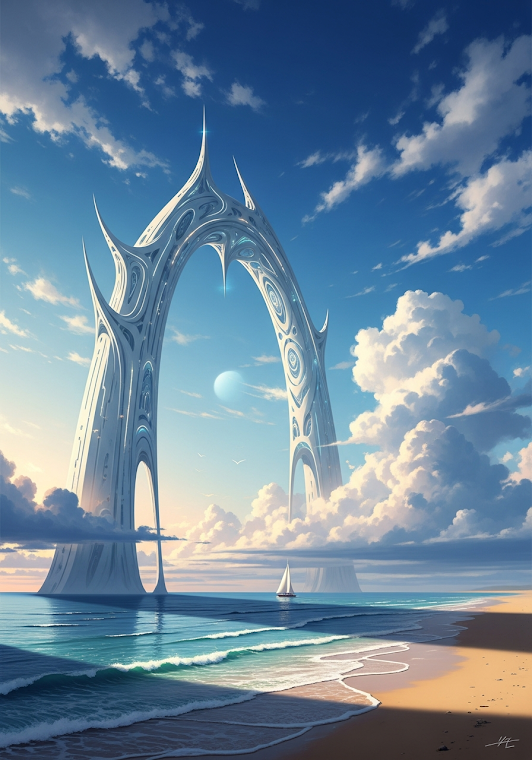 Sci-Fi Arch Beach Sky