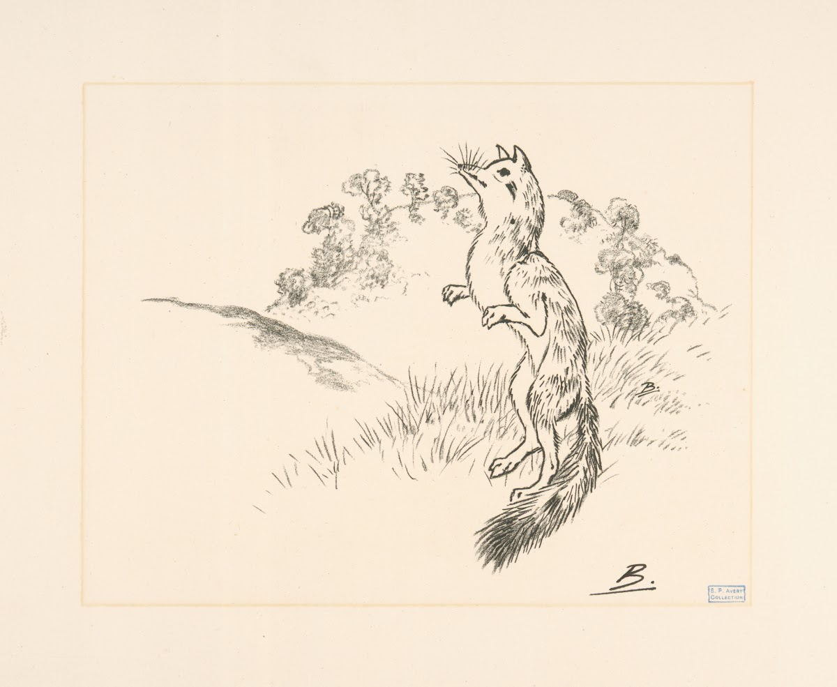 Un rennard sur ses pattes de derrière 1866   1878