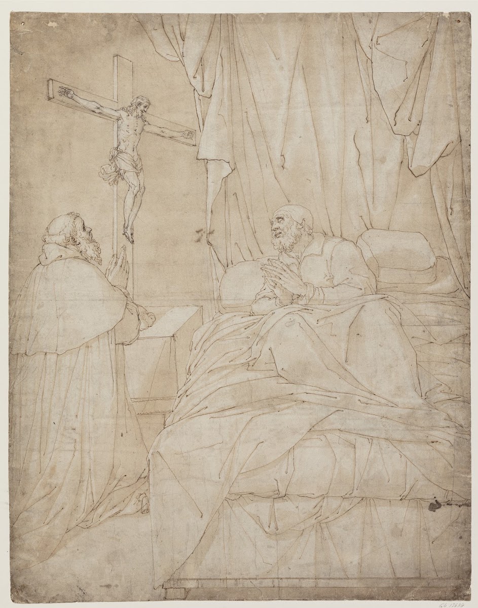 St Ambrose on his deathbed