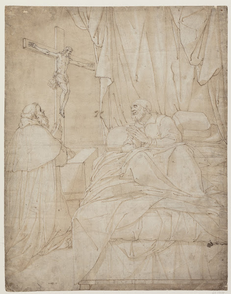 St Ambrose on his deathbed