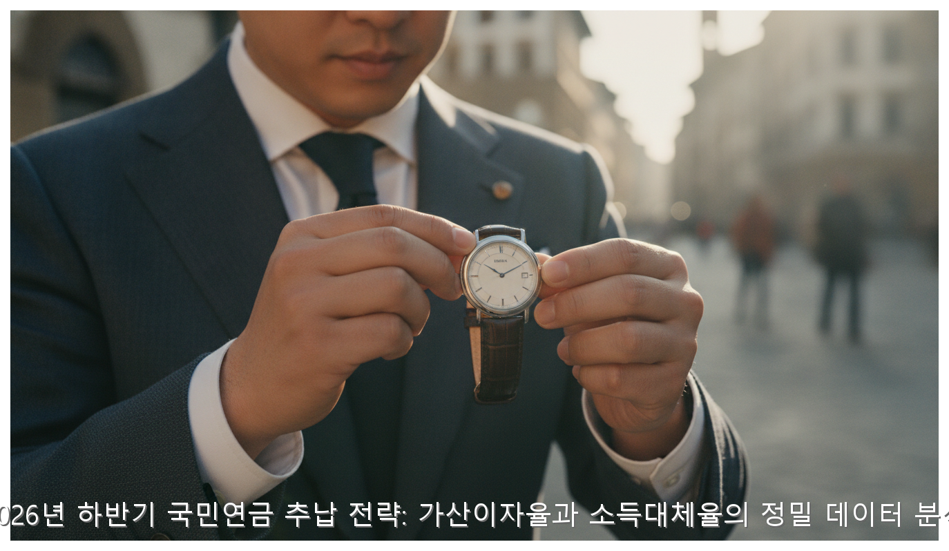 2026년 하반기 국민연금 추납 전략: 가산이자율과 소득대체율의 정밀 데이터 분석 핵심 안내 및 분석 인포그래픽 (2)
