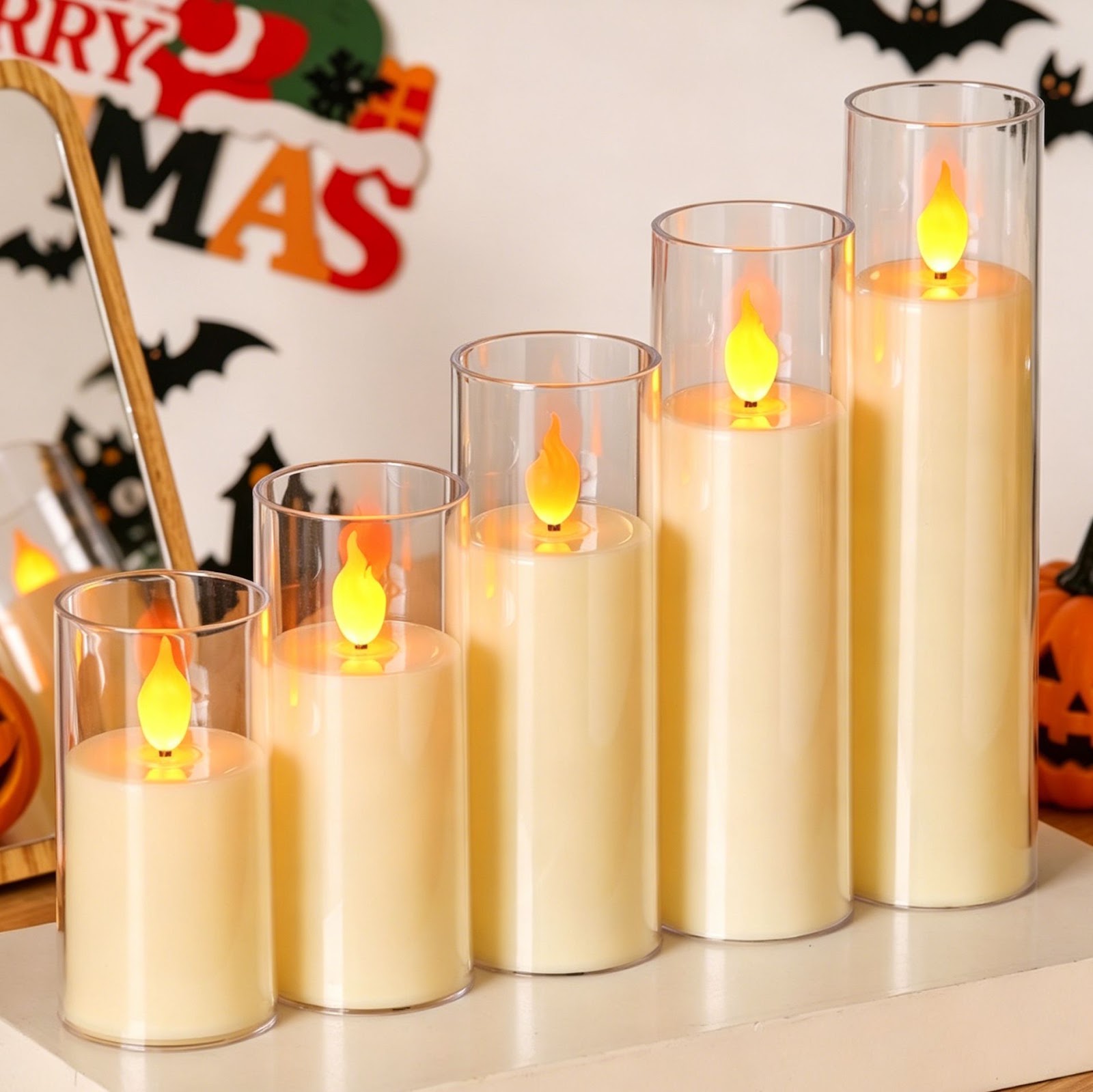 LED electronic candle with flame effect