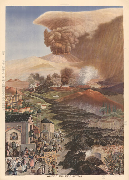The eruption of Mount Etna 1930