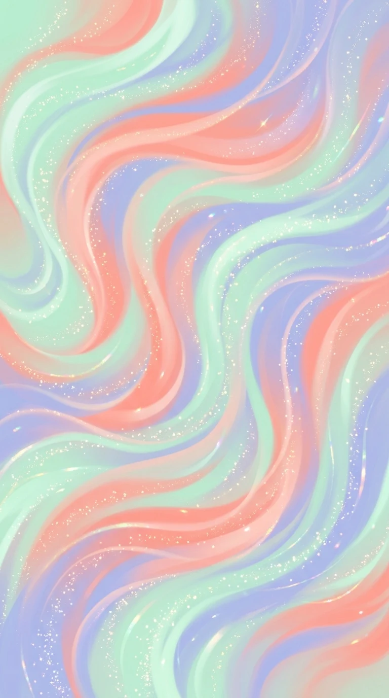 Abstract Pastel Ribbon Pattern with Shimmering Details - Free 4K mobile Wallpaper
