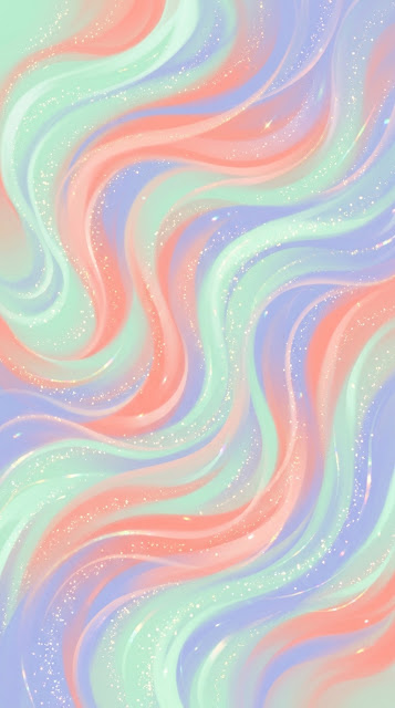 Abstract Pastel Ribbon Pattern with Shimmering Details - Free mobile Wallpaper