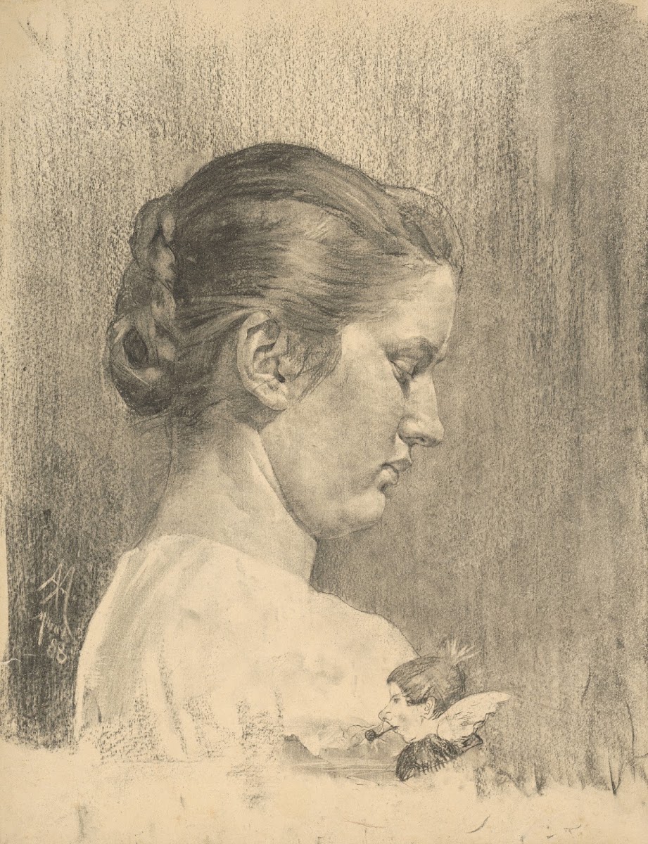 Podobizeň ženy z profilu 1888