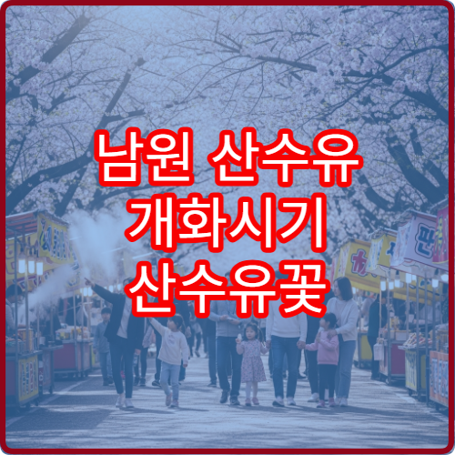 남원 산수유 개화시기 산수유꽃 언제 필까