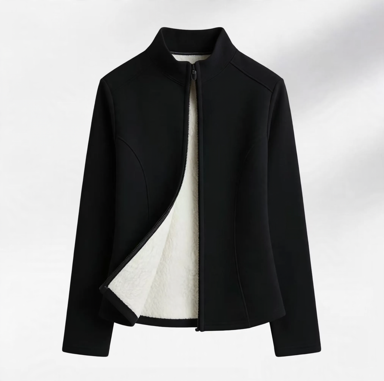 Padded sports jacket with zipper