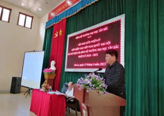 Hội nghị giữa nhiệm kỳ kiểm điểm thực hiện Nghị quyết Đại hội lần thứ XXIII của Đảng bộ Trường Đại học Tây Bắc nhiệm kỳ 2020 - 2025