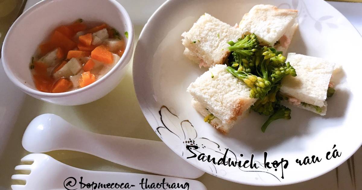 Ăn dặm: sandwich kẹp rau cá