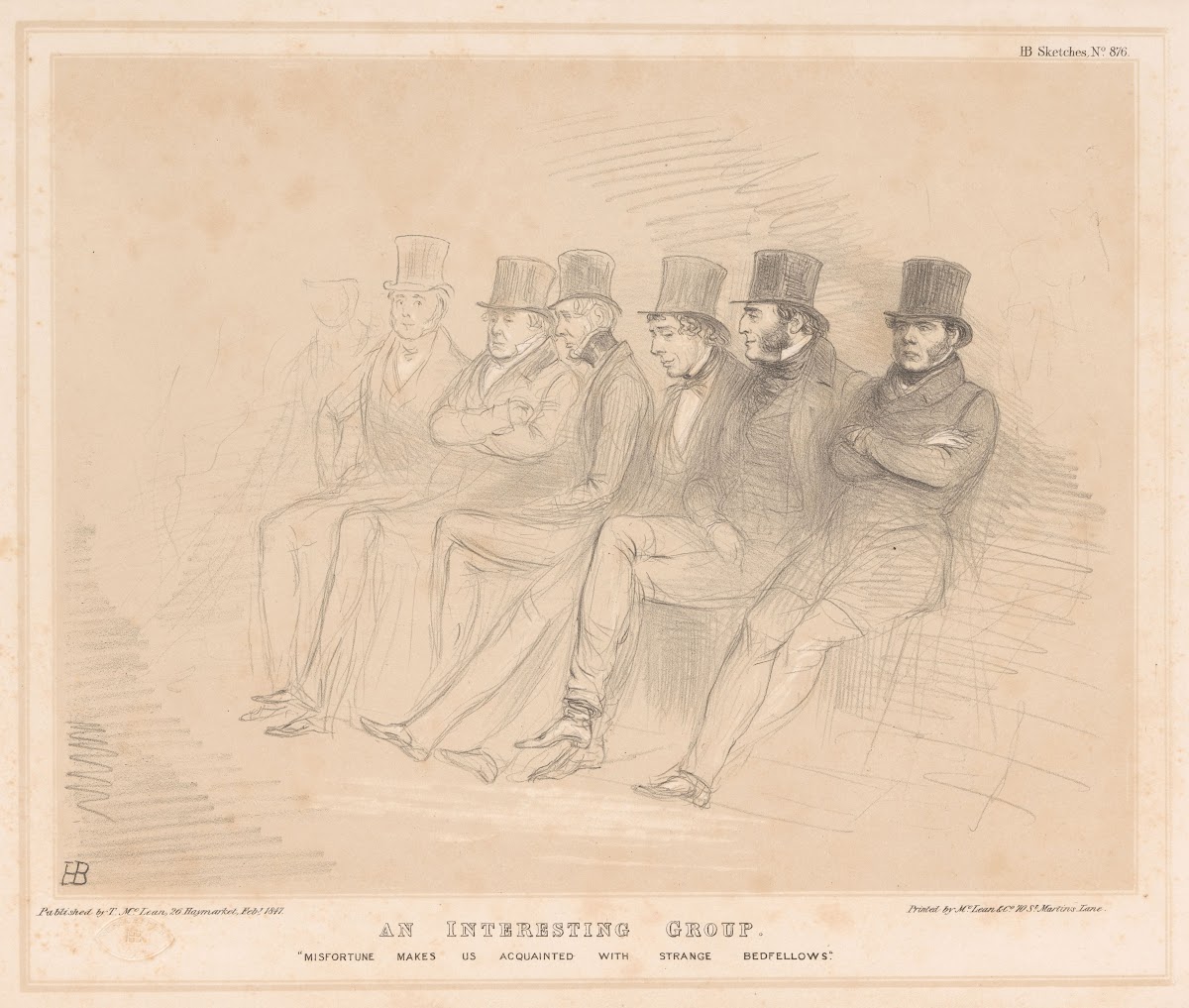 An interesting group Misfortune makes us acquainted with strange bedfellows 1847