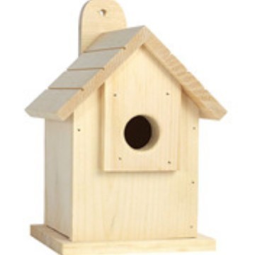 Holz-Vogelhaus und Futterstation für den Garten