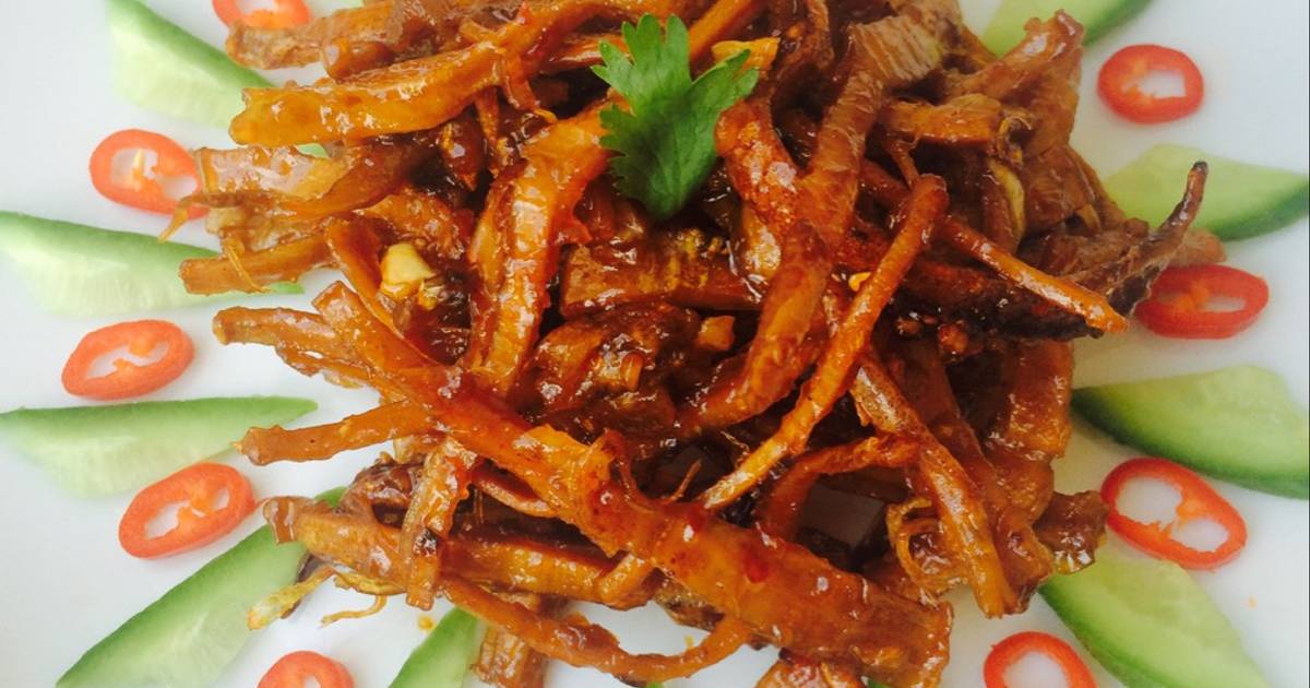 Mực khô sốt me chua ngọt