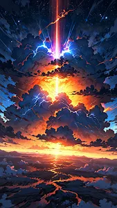 Sunlit Tropical Palm Fronds