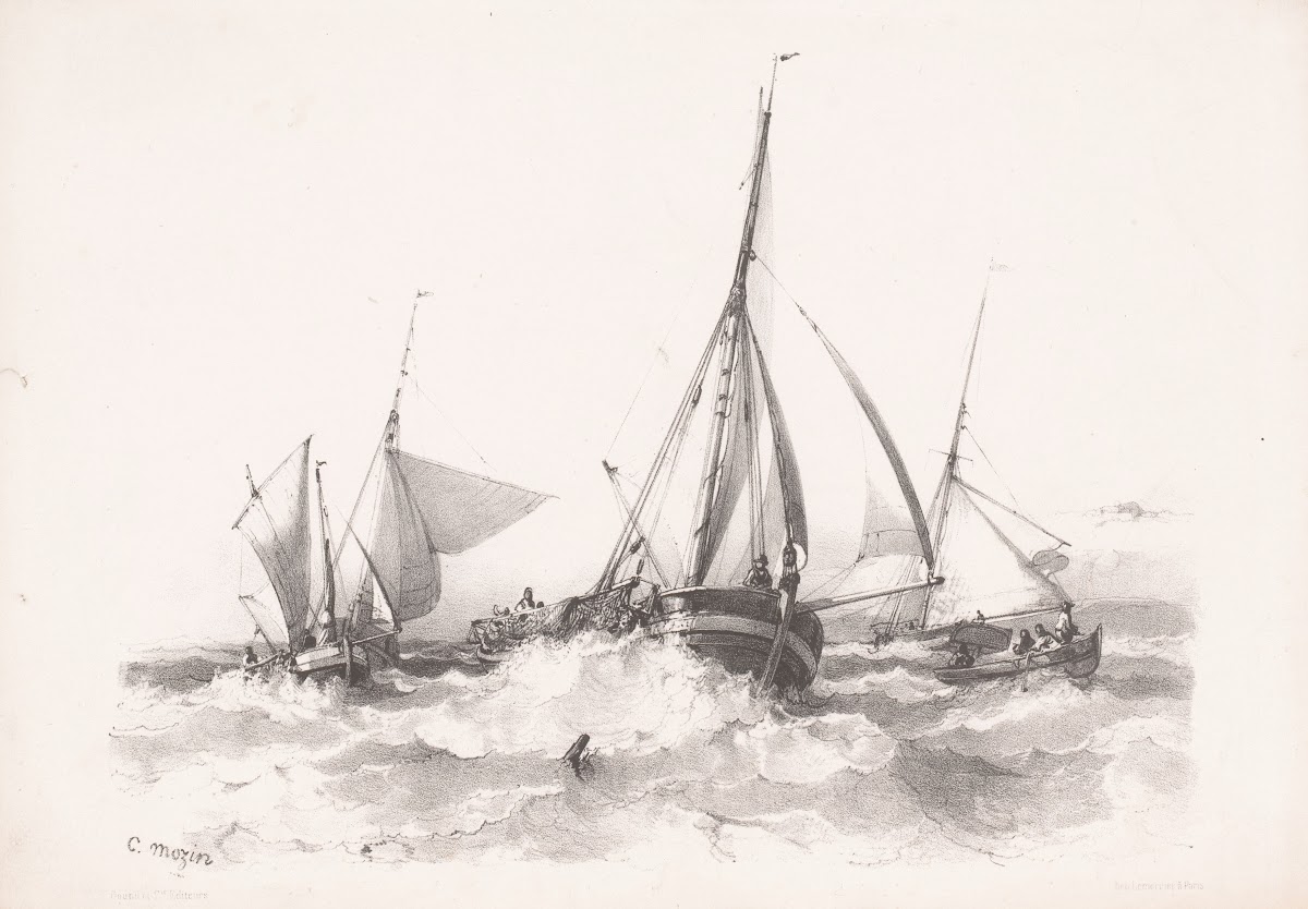 Sailboats between waves 1850 1884