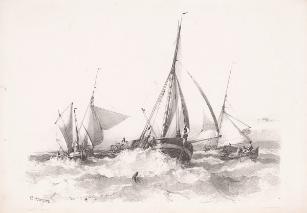 Sailboats between waves 1850 1884