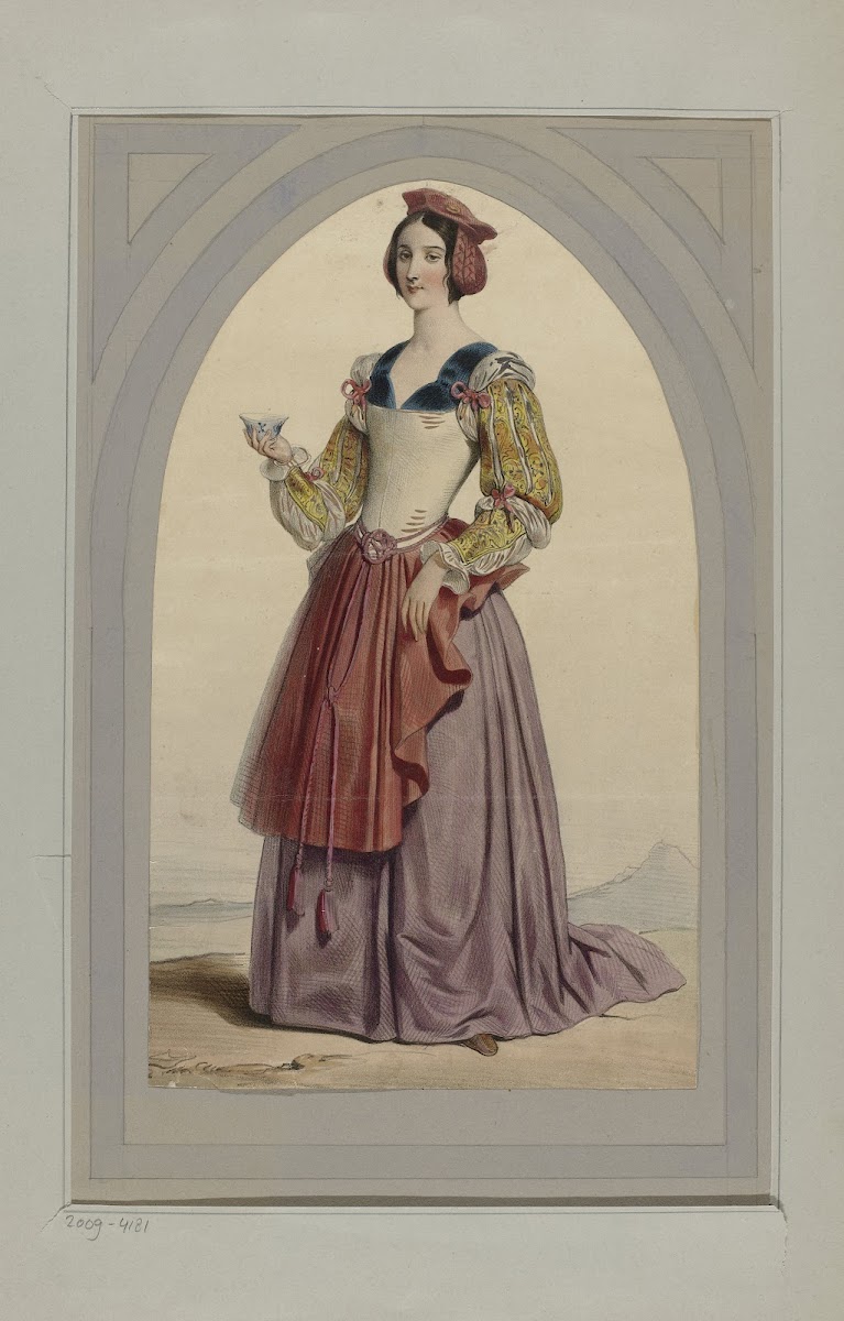 Woman in Renaissance costume 19th century