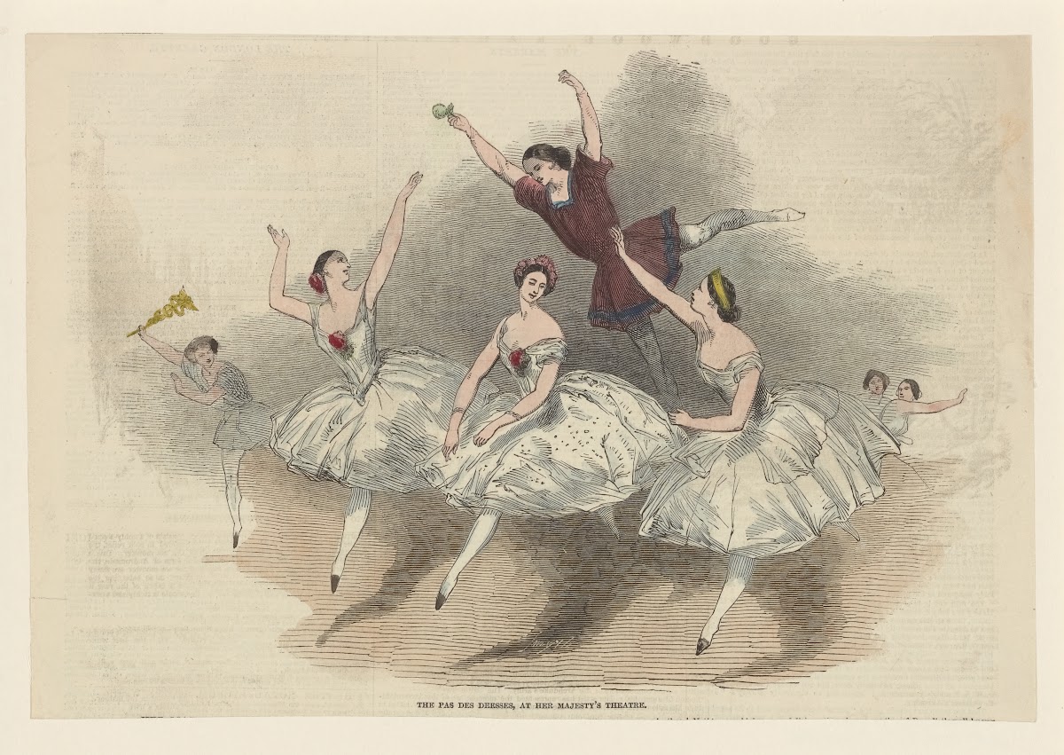 The Pas des déesses at Her Majestys Theatre 1846